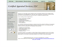 Tablet Screenshot of certifiedappraisalsvc.com